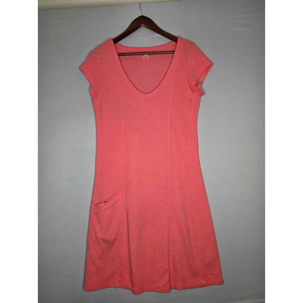 Horny Toad Coral Pink Dress Medium Tencel cotton blend with front pouch pocket